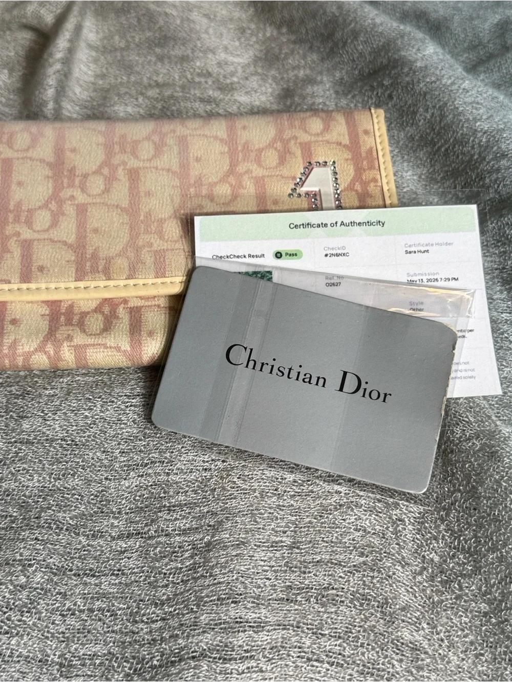 Christian Dior Trotter Long Logo Wallet - Pink